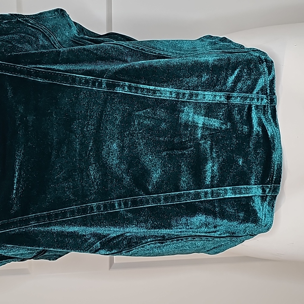 Just Polly New York Emerald Green Corset Style Top - Picture 2 of 10
